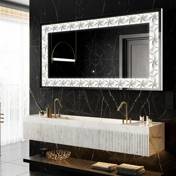 Zrcadlo Podsvícené dekorativní zrcadlo - Dynamic Whirls