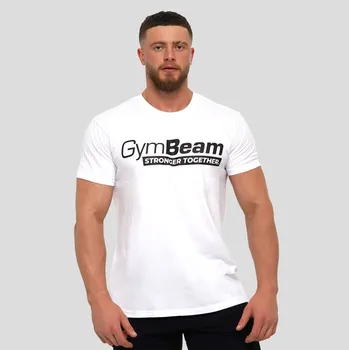 GymBeam Tričko Stronger Together White S bílá