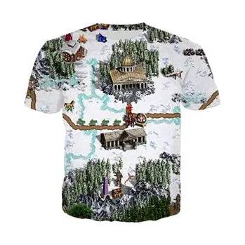 Tričko s potiskem 3D mapa hry Heroes of Might & Magic Velikost: 6XL, Barva (Varianta): Jako na obrázku 6