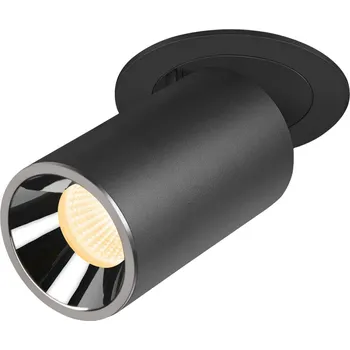 Bodové svítidlo BIG WHITE (SLV) NUMINOS PROJECTOR M stropní zápustné svítidlo, 3000 K, 55d, válcové, černé/chrom 1007001