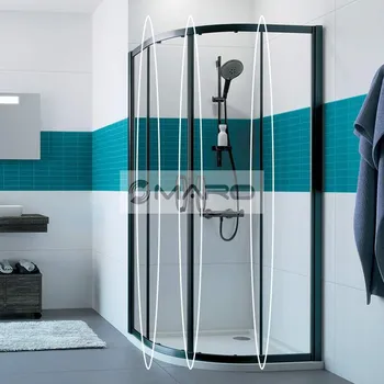 Smart20 Fantome Black Edition SET magnetů a lišty pro rohové sprchové kouty, černý, 142902.123