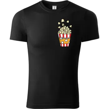 Chlapecké tričko Fenomeno Dětské tričko Popcorn Velikost: 110 cm/4 roky, Barva trička: Černé