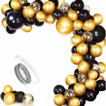 Dětské elektrovozidlo Mamido Balónková girlanda černá zlatá