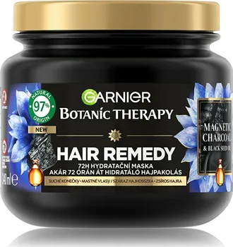 Vlasová regenerace Garnier Botanic Therapy Hair Remedy Magnetic Charcoal hydratační maska pro mastné vlasy 340 ml