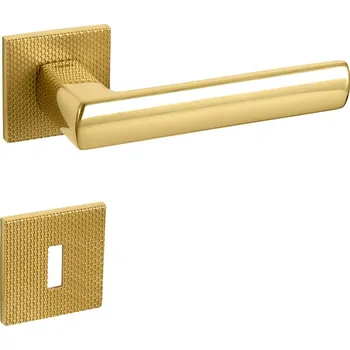 Dveřní kování TI - POPULAR - HR 4161 5SQ T2 rozety WC, klika/klika OLV - Mosaz leštěná lakovaná (33)