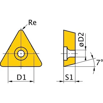 Příslušenstí k soustruhu OPTIMUM 3441762 Břitové destičky T/60°, 5 ks