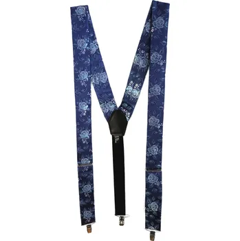 Kšandy HEDVA ČESKÝ BROKÁT Šle pánské VSh 053 MALÉ KVĚTY modrá