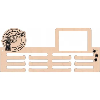 věšák na medaile Dřevěný věšák na medaile - Sportovní střelba Nic nepřidávat