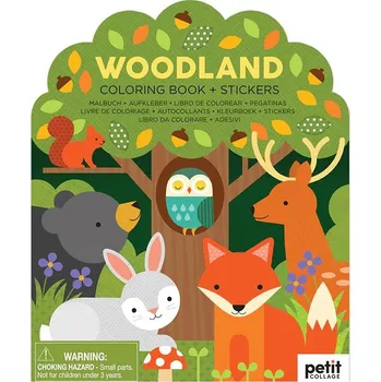 omalovánky Petit Collage Omalovánka se samolepkami V lese