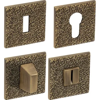 Dveřní kování TI - ROZETA - HR 5SQ T3 rozety PZ OGS - Bronz česaný matný (77)