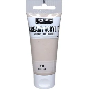Vodová barva Krémová akrylová barva 60ml pololesklá - béžová