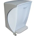 Bama Odpadkový koš 6,5 l s nášlapným otevíráním šedý/hnědý