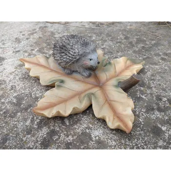 Zahradní dekorace Prodex Import Ježek na listě do zahrady