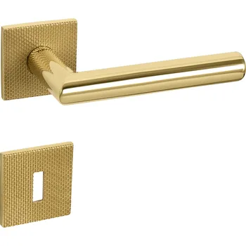 Dveřní kování TI - FAVORIT - HR 4002 5SQ T2 rozety WC, klika/klika OLV - Mosaz leštěná lakovaná (33)