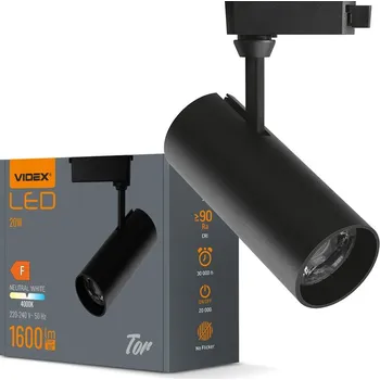 2energy Reflektor na kolejnici, 20 W, černý, Track Light, Videx | TR04-204B