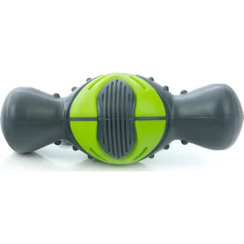 Hračka pro psa PAWISE Gumová činka 19 × 7 cm, zeleno-šedá