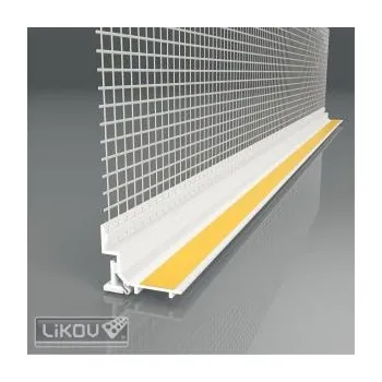 Stavební profil LIKOV LS3-400 lišta okenní začišťovací 3D s flexibilní smyčkou a skl. tk. 100mm délka 2,4m