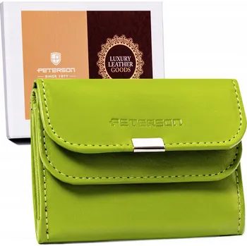 Peněženka Dámská malá kožená peněženka na patentku Barva: Světle zelená