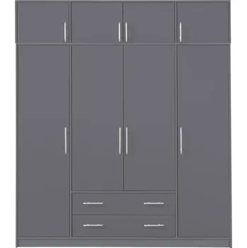 Šatní skříň SMART a | šatní skříň SR1 + nástavec SRN1 | 200 cm | antracit