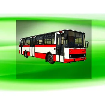 Nášivka autobus Karosa B732 DTF nažehlovačka 23x12 cm (nažehlovačka s AUTOBUSEM)