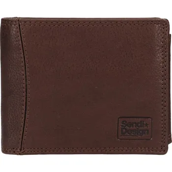 Peněženka Pánská kožená peněženka SendiDesign Lipse - hnědá
