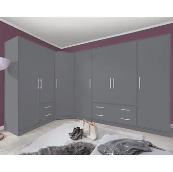 Šatní skříň SMART a | sestava šatních skříní | 195x295 cm | antracit