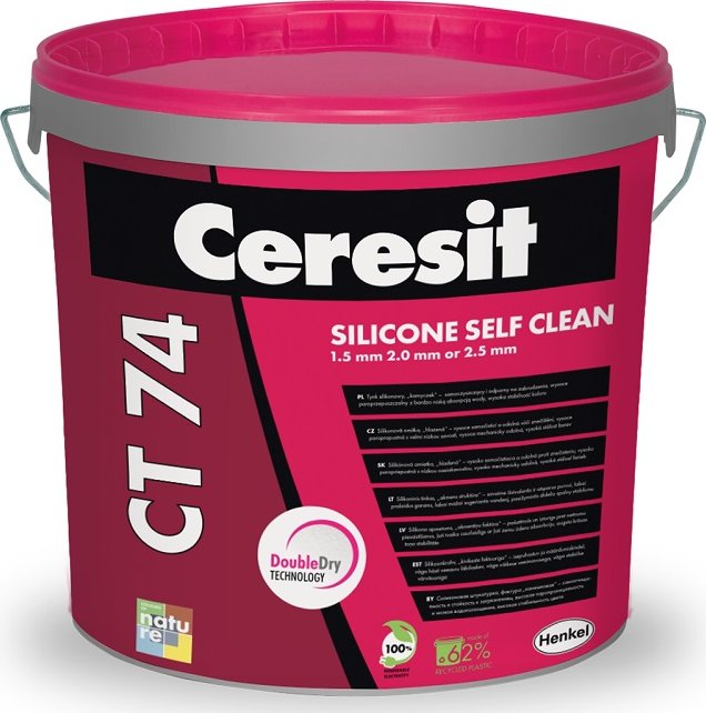 CERESIT CT74 1,5mm Silikonová omítka 25kg