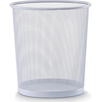 Bílý kovový koš na papír, 28 x 26 cm, ZELLER