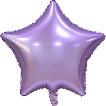 Fóliový balónek Hvězda, matný, lila, 19 palců