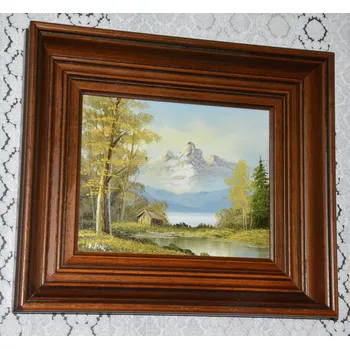 Obraz Starý obraz - Krajina s horami - olej na desce