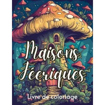 Cizojazyčná kniha Maisons féériques livre de coloriage (FR)