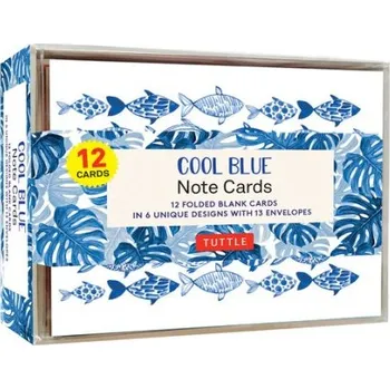 Cizojazyčná kniha Cool Blue Note Cards - 12 Cards