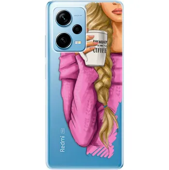 Pouzdro na mobilní telefon Odolné silikonové pouzdro iSaprio - My Coffe and Blond Girl - Xiaomi Redmi Note 12 Pro 5G / Poco X5 Pro 5G