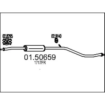 Auto-moto Střední tlumič výfuku MTS 01.50659