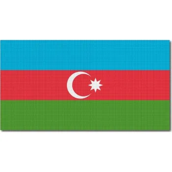 Vlajka Pelisport Ázerbajdžánská vlajka tištěná 6 x 3 cm