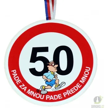Žertovný předmět Medaile 50 let - Pade za mnou, pade přede mnou