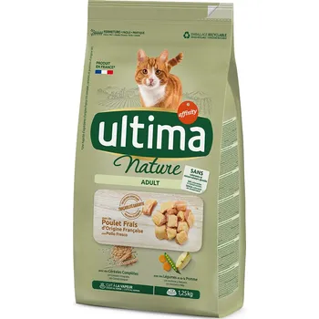 Krmivo pro kočku 2x1,25kg Ultima Cat Nature s kuřecím – výhodné balení