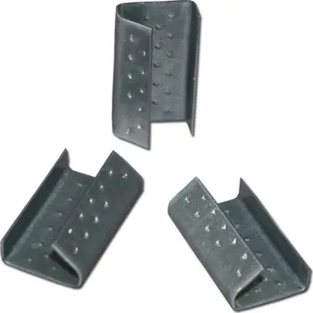 Organizace kabelů Spona vázací pro polypropylénovou pásku PP šíře 16mm, plechová, 1000 ks