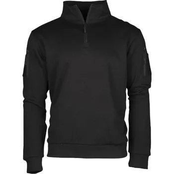 Pánská mikina Mikina TACTICAL bez kapuce ČERNÁ XL - Skladem