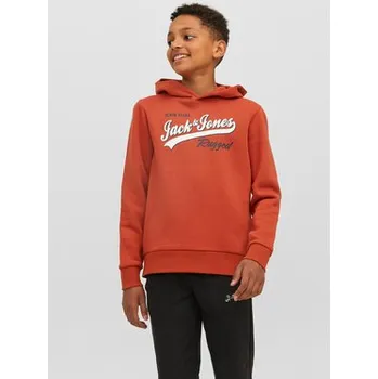 Pánská móda Jack & Jones Junior Mikina 12212287 Oranžová Regular Fit 128