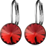 Ocelové náušnice s krystaly Swarovski, SCARLET