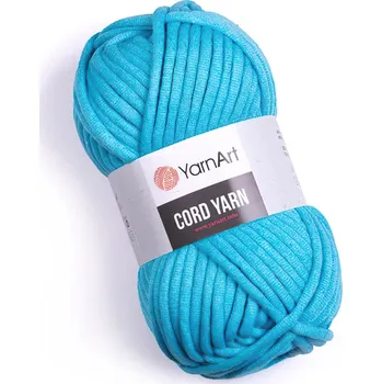 Příze Pletací / háčkovací příze YarnArt CORD YARN 763 tyrkysová, jednobarevná 250g/73m