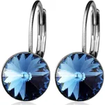 NUBIS® Ocelové náušnice s krystaly Swarovski® BERMUDA BLUE - NBS08-BB