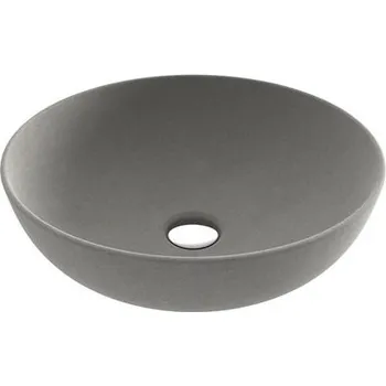 Umyvadlo Bocchi Round umyvadlo na desku kulaté, ⌀38cm, matný beton, 1494-069-0125