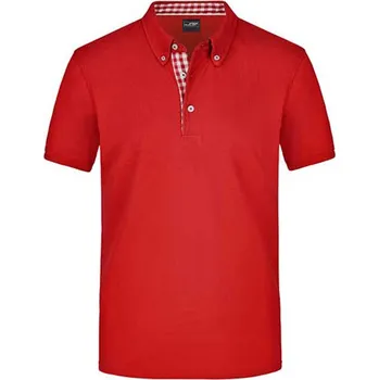 Pánské tričko James&amp;Nicholson Pánská polokošile JN964 Red-Red 3XL