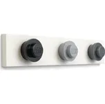 LEGO nástěnný věšák - černá, šedá, tmavě šedá