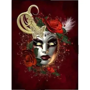 Diamantové malování Diamantové malování - Maska v červeném - č. 734 35x45 cm