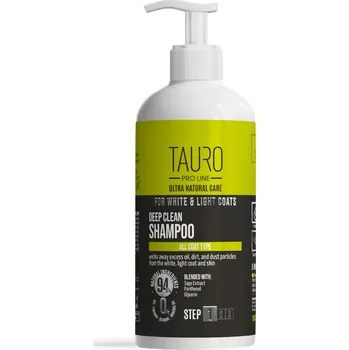 Kosmetika pro psa TAURO PRO LINE Hloubkově čistící šampon TPL Ultra Natural Care pro bílou a světlou srst Objem: 1000 ml