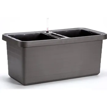 Samozavlažovací velkoobjemový truhlík BERBERIS DUO 80 cm antracit (Velkoobjemový truhlík Berberis DUO 80 cm - antracit)