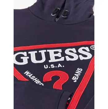 Dámské oblečení Guess Mikina L2YQ07 KAD70 Tmavomodrá Oversize 7Y
